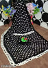 Black Frill Silk Saree with Blouse Piece | Elegant Daily & Party Wear | Krish Creation