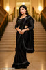 Modern Black Lycra Saree | Lightweight Party Wear Saree for Women