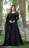 fabric by Georgette round neck stylish sleeve plan long wear casual formal wedding function party wear gown women dress long and girl